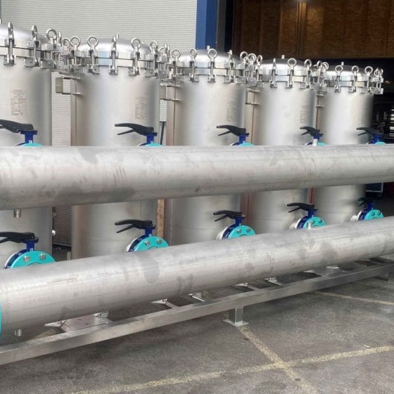 An Envirogen filtration skid for UK water utilities and municipalities. The units are a help in resilience planning for particularly challenging situations caused by weather extremes such as drought.