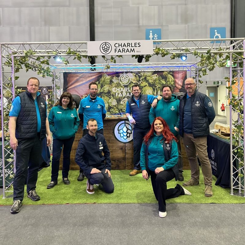 Charles Faram Team – Back row Will Rogers, Beth Eaton, Jon Stringer, Ben Adams, Rich Davies and Paul Corbett, FR Jamie MacLellan and Charlie Gorham